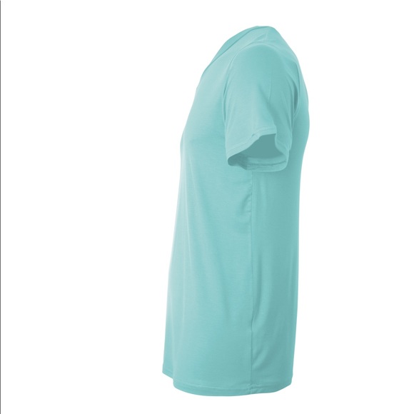 kING NEW YORK, V-NECK T-SHIRT, LIGHT TURQUOISE. - Picture 10 of 14